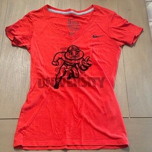 Nike Women's Red University Graphic Tee